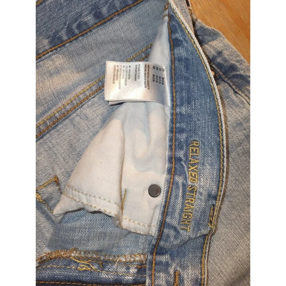 American Eagle Vintage 2015 Relaxed Straight Jeans 100% Cotton 36x34 (Meas... - Picture 6 of 6